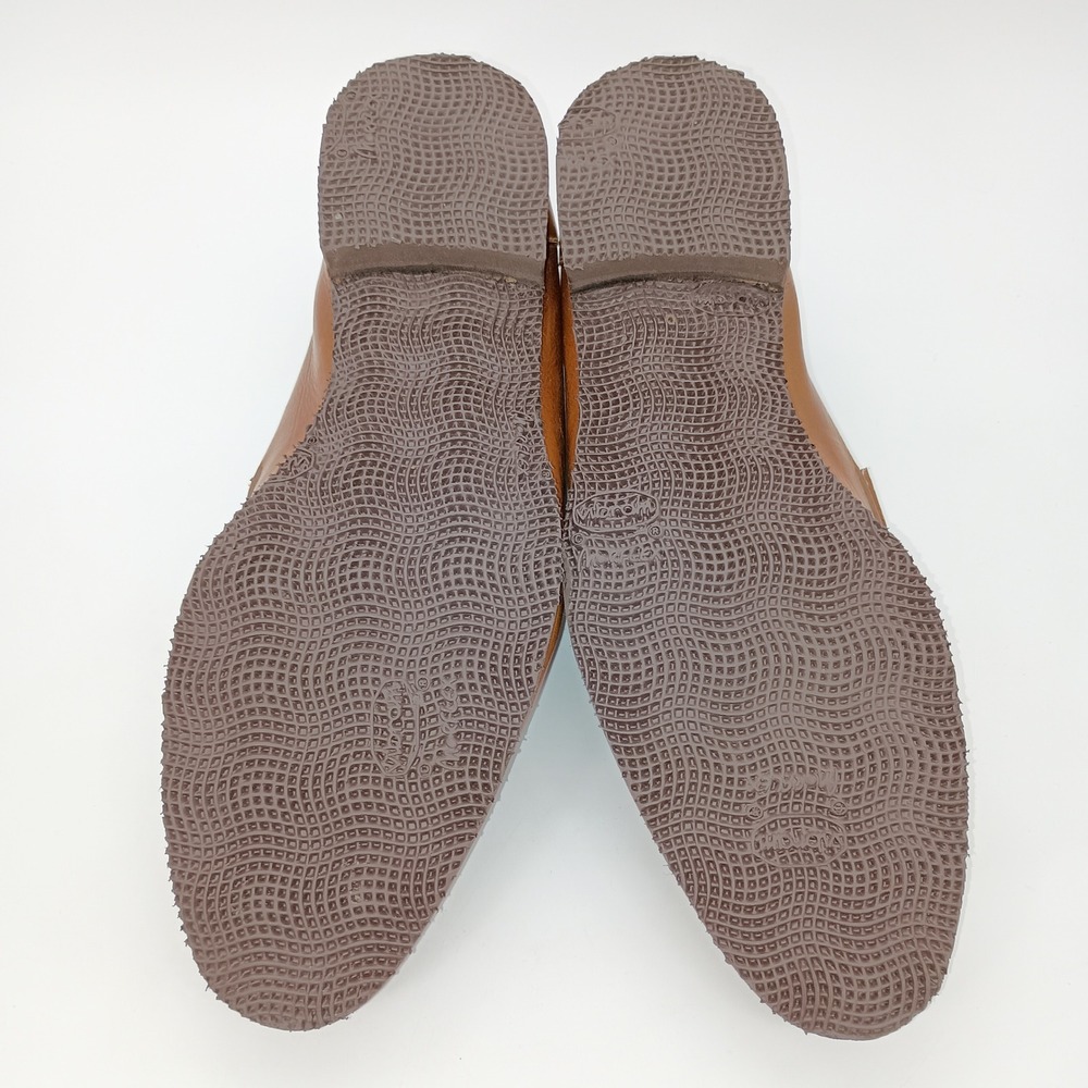 Gravati Mens Tan Brown Leather Penny Loafers Hand Made in Italy Vibram Size 9 M - Picture 6 of 8